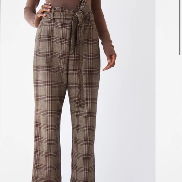 Aritzia Wilfred Tie Front Pants Plaid Size 6 - Picture 13 of 14